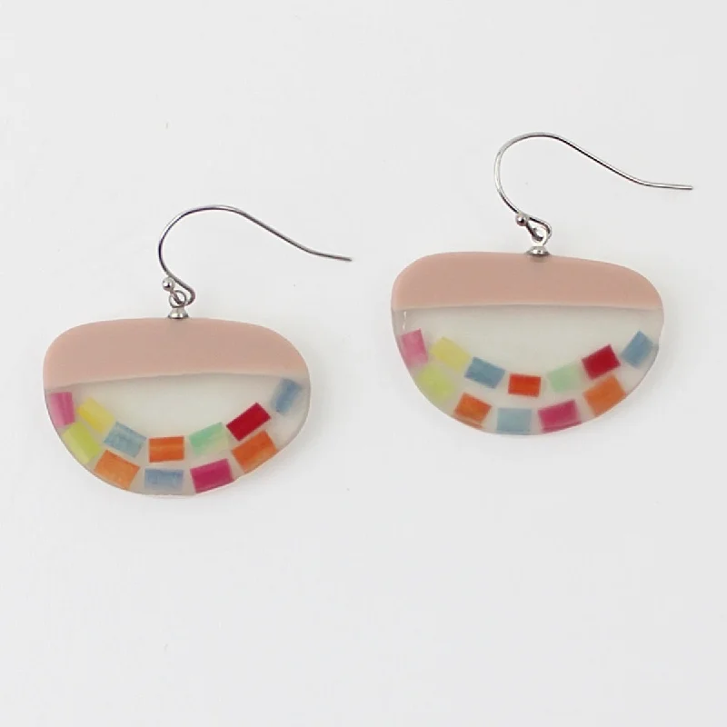 Best hoop earrings with geometric cuts for a sharp, modern appeal-Multi Color Demi Earrings