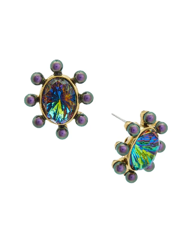 Best hoop earrings with snake-inspired designs for an edgy and fierce vibe-Oscar de la Renta 14K Cosmic Eye Studs