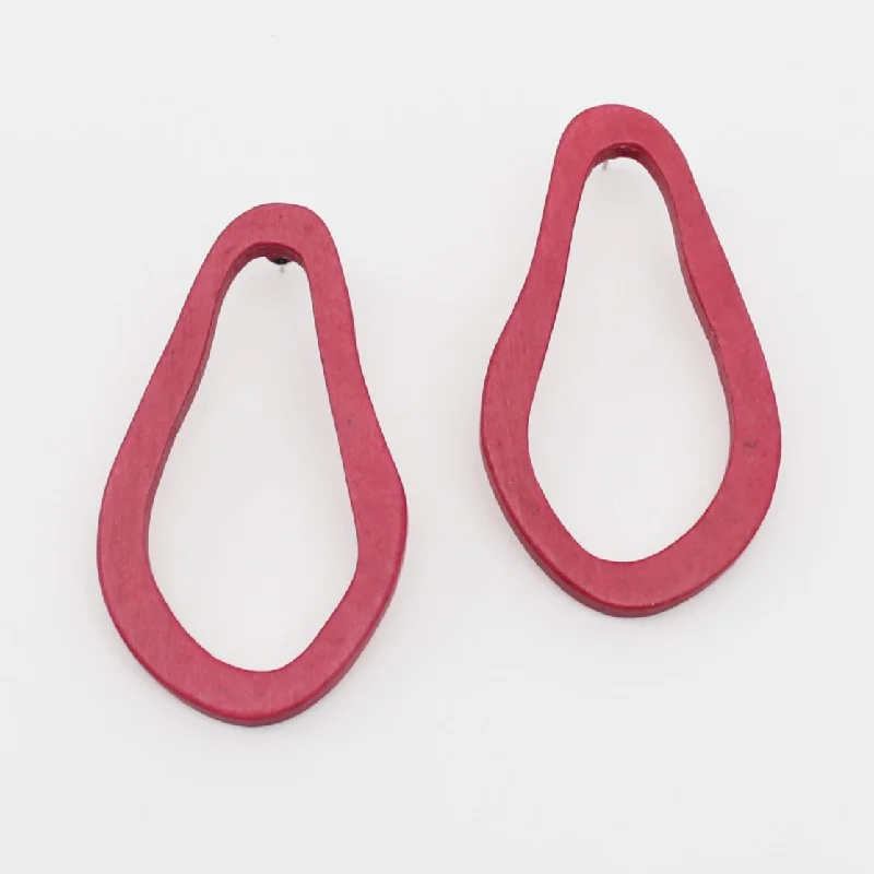 Best hoop earrings with marbled designs for a trendy and artistic effect-Oversized Coral Natalia Earrings