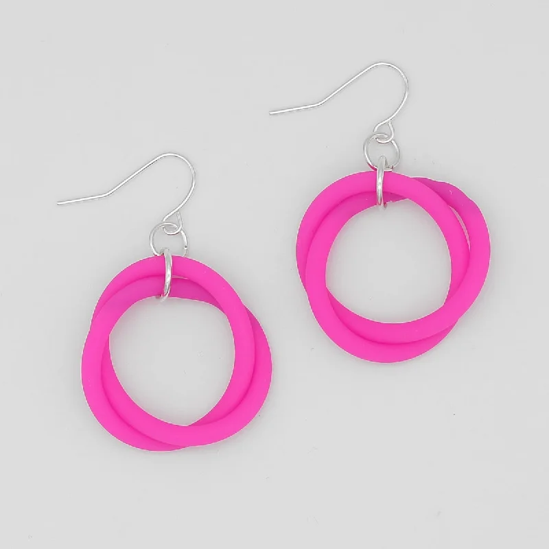 Best hoop earrings with geometric shapes for a modern and artistic appeal-Pink Cefalu Swirl Earring