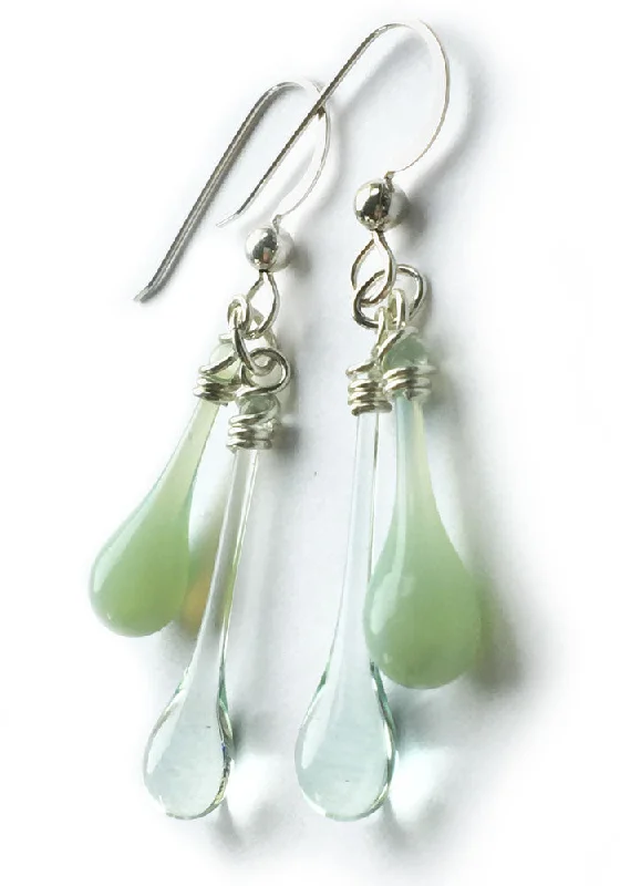 Hoop earrings with a matte black finish for a sleek, edgy vibe-Recycled Greens Duet Earrings