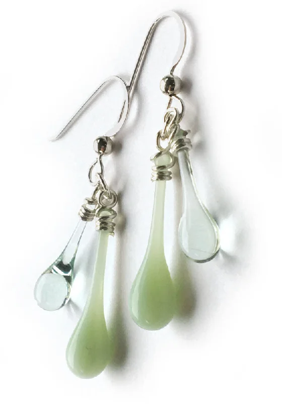 Hoop earrings with dangling charms for a playful and fun look-Recycled Greens Duet Earrings