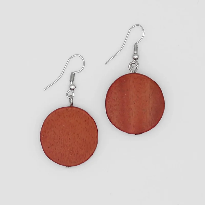 Best hoop earrings with textured silver for a rustic and organic finish-Rust Statement Earrings