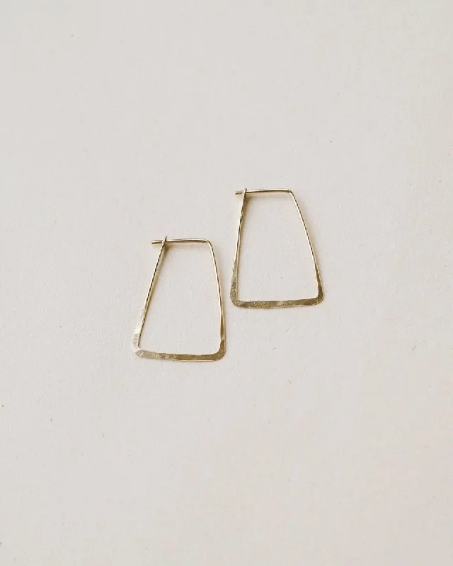 Hoop earrings with gold accents for a warm, elegant statement piece-Small Seam GF Hoops