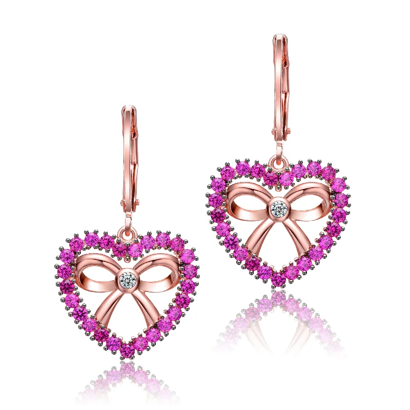 Hoop earrings with oversized designs for a bold, fashion-forward statement-Louise Heart Leverback Earrings