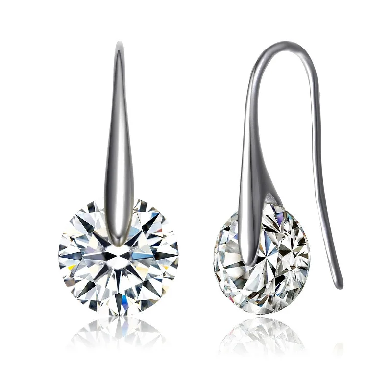 Hoop earrings with rhinestone embellishments for a glamorous and sparkling look-Marguerite Ziconia Earrings