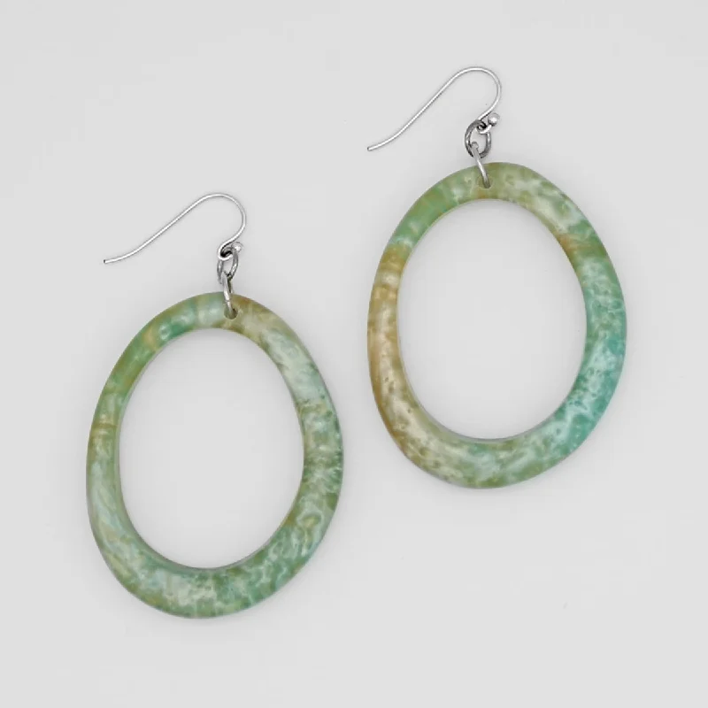 Hoop earrings with infinity loop designs for a continuous and eternal shape-Turquoise Daniella Earrings