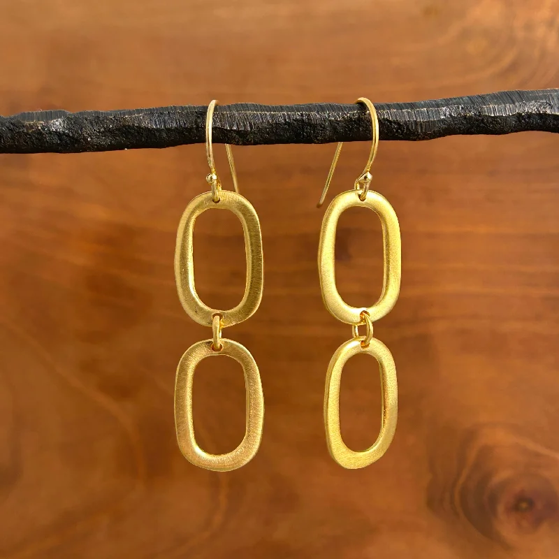 Best hoop earrings with minimal embellishments for a sleek and modern look-Two Rectangles Earrings