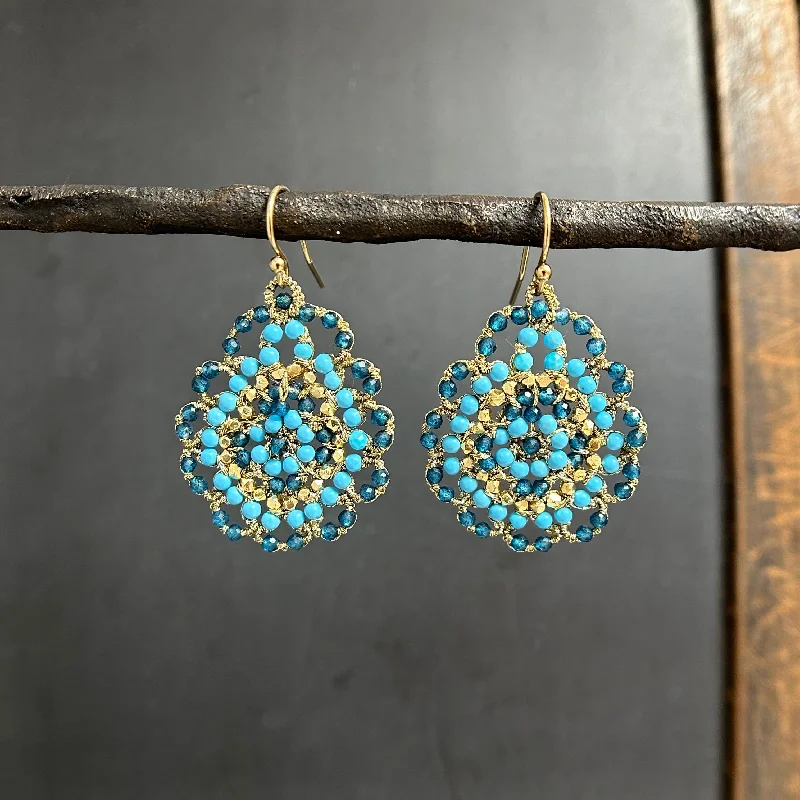 Hoop earrings with textured gold for a refined and sophisticated aesthetic-Gemmy Paisley Earrings