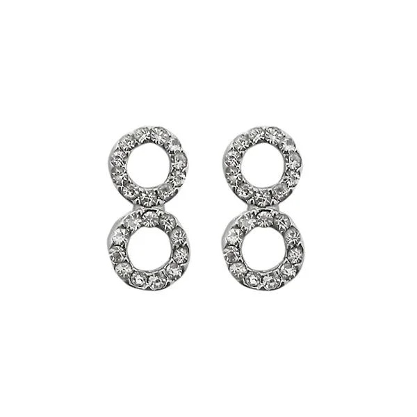 Stud Earrings for Graduation Day -Kriaa Austrian Stone Silver Plated Stud Earrings - 1313814