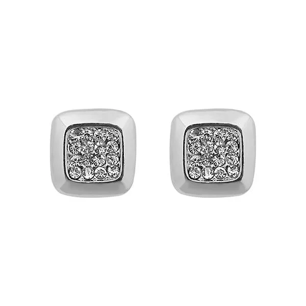 Stud Earrings for Prom Night -Kriaa Austrian Stone Silver Plated Stud Earrings - 1313822