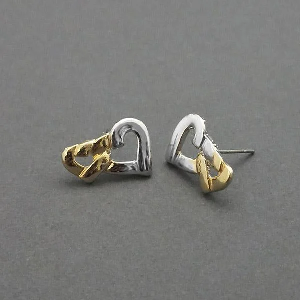 Stud Earrings for Office Wear -Urthn 2 Tone Plated Assorted  Stud Earrings - 1310709