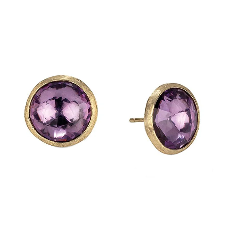 Stud Earrings with Rhinestones -Jaipur Amethyst Petite Stud Earrings