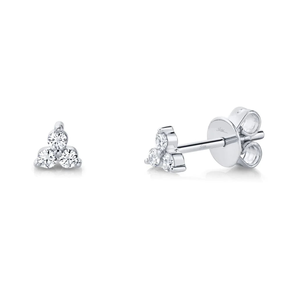 Tarnish Resistant Stud Earrings for Longevity -0.15ctw Diamond Stud Earrings