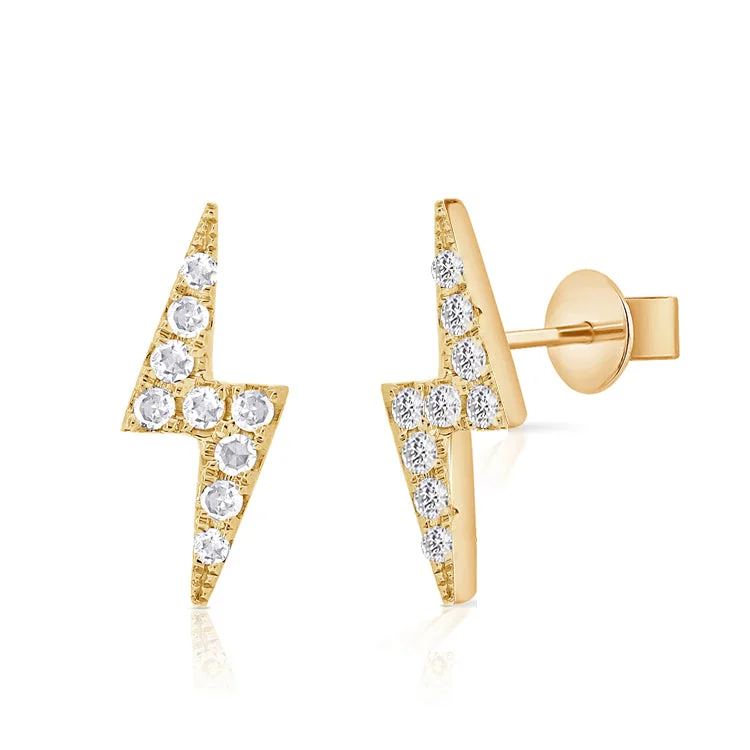 Stud Earrings for Party Look -OKGs Collection Diamond Lightning Bolt Stud Earrings