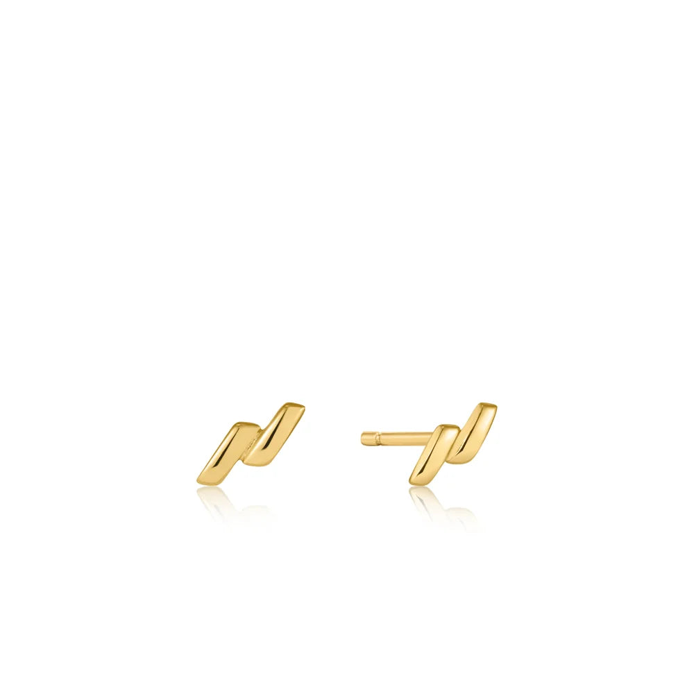 Contemporary Stud Earrings for Fashion -Smooth Twist Stud Earrings