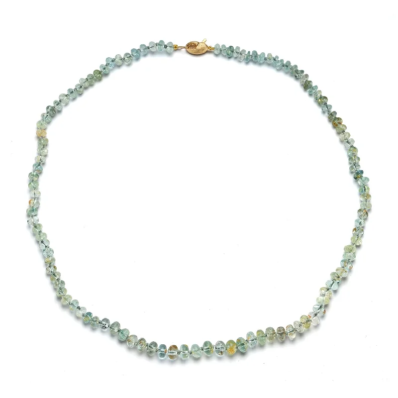 Beautiful necklaces and pendants with geometric shapes for a modern, artistic design-Aquamarine Beaded Necklace