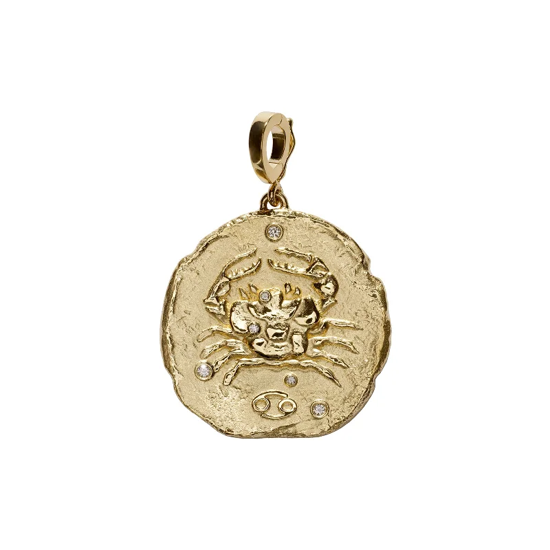 Zodiac Large Coin Charm - Cancer