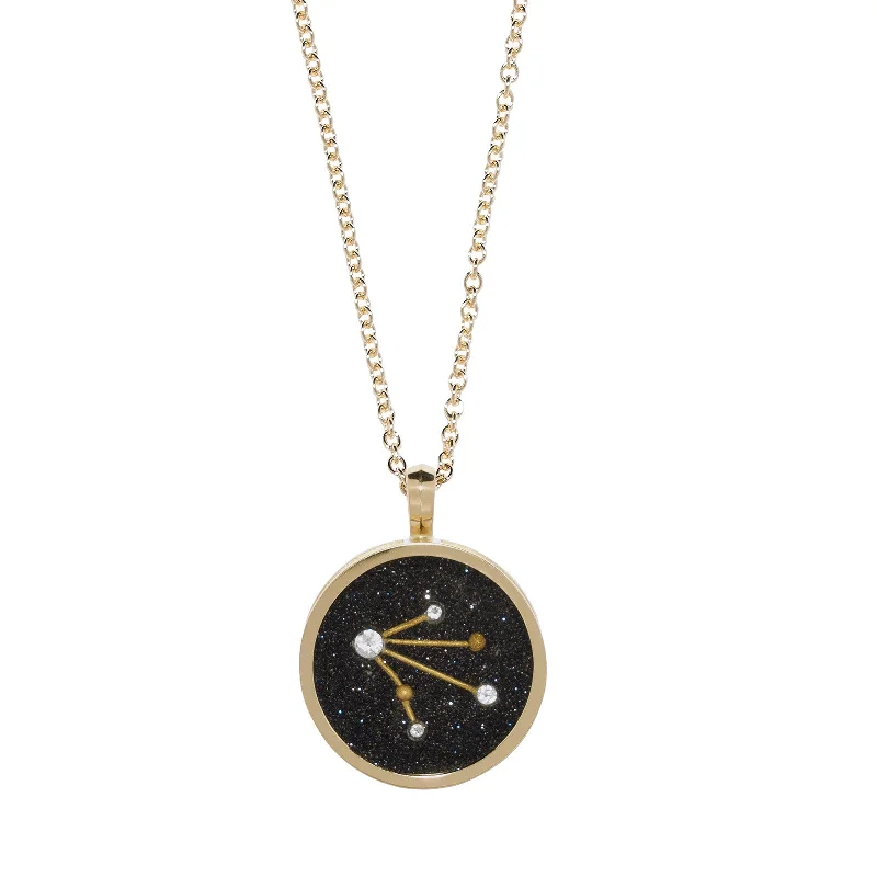 Unique necklaces and pendants with vintage-inspired designs for timeless appeal-Zodiac Night Sky Necklace - Libra