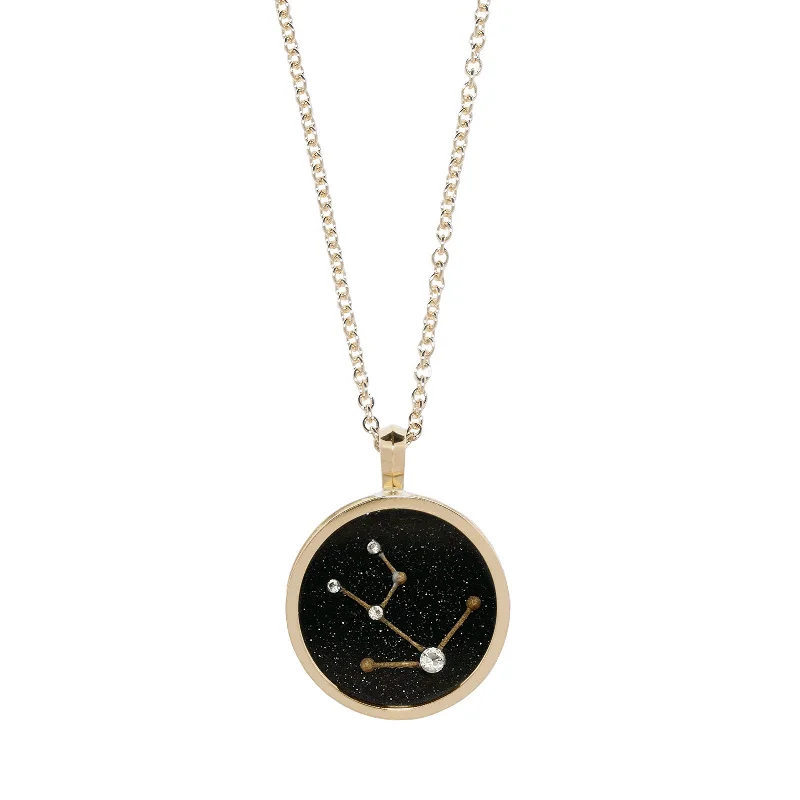 Layered necklaces and pendants for a trendy and fashionable stacked look-Zodiac Night Sky Necklace - Taurus