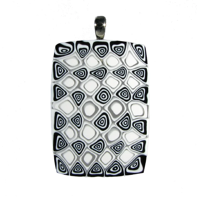 Elegant necklaces and pendants with onyx stones for a sleek, polished look-Murrina "Anni 60" Murano glass rectangular pendant