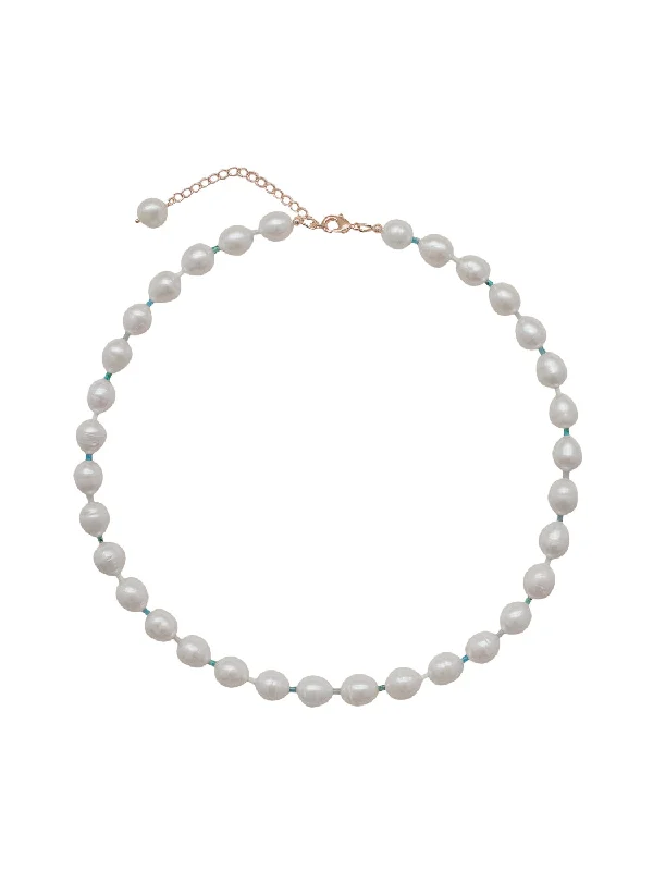 Necklaces and pendants with enamel accents for a colorful, eye-catching appearance-Daniella Necklace in White