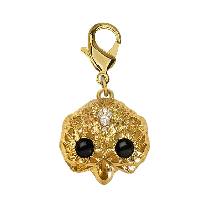 Unique necklaces and pendants with artistic shapes for a creative, one-of-a-kind design-Gold Plated Owl Charm