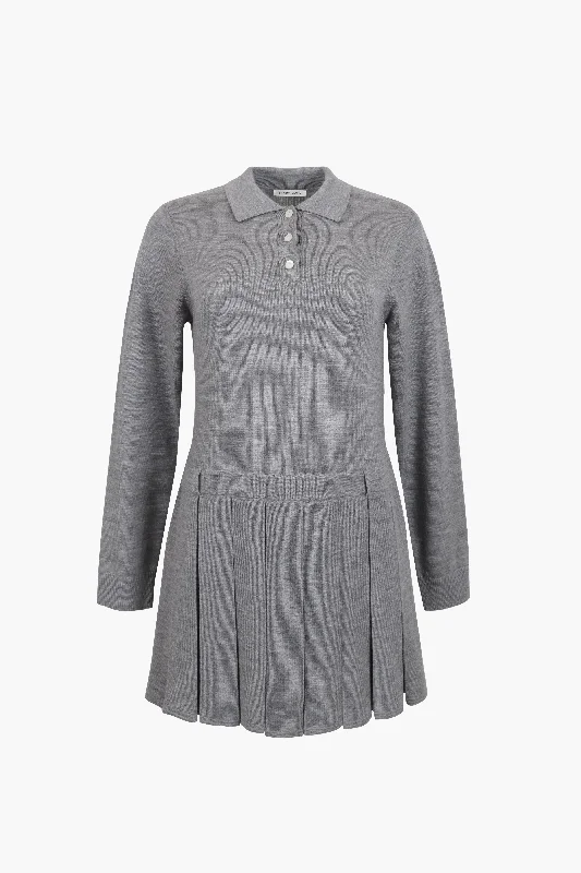 Necklaces and pendants with enamel accents for a colorful, eye-catching appearance-HAGUE SWEATER DRESS IN GREY