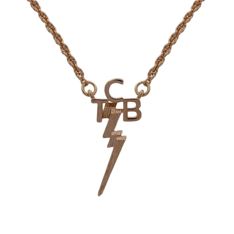 Elegant necklaces and pendants with gold chains for a chic, timeless appearance-Lowell Hays Gold Plated TCB Necklace