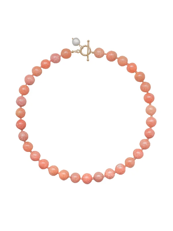 Best necklaces and pendants with cross pendants for a spiritual, meaningful symbol-Nadine Necklace in Coral