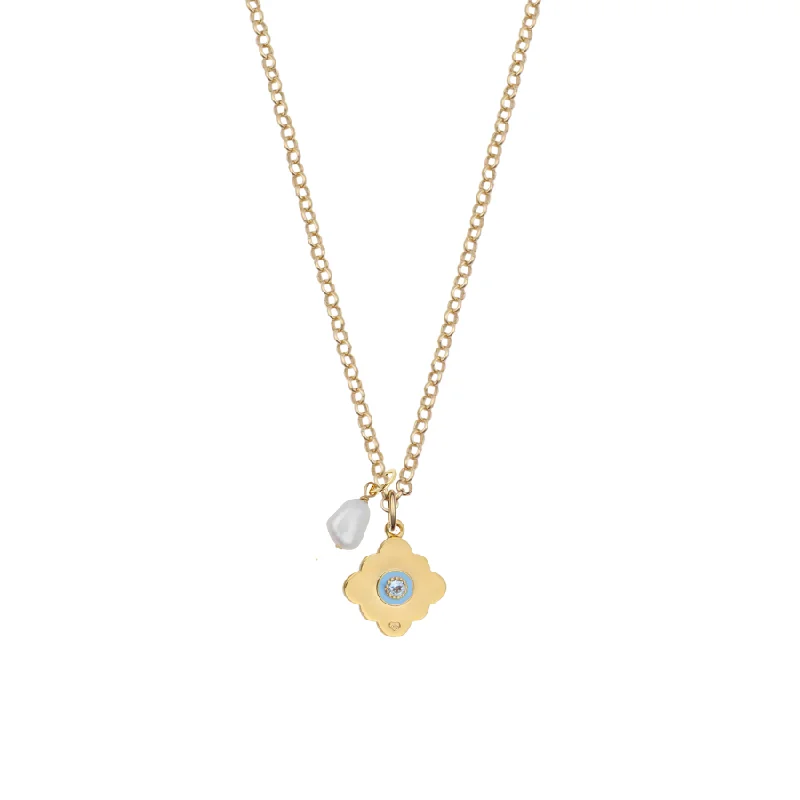 Best necklaces and pendants with matching earrings for a coordinated, elegant look-OTM Exclusive: Oui Enamel Charm and Cloud Pearl Necklace