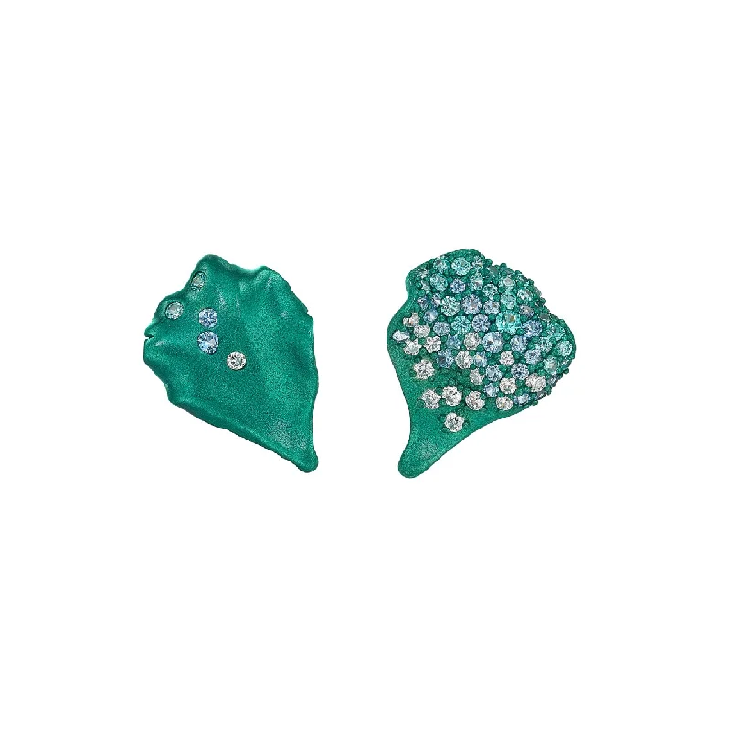 Best necklaces and pendants with oval pendants for a classic, elegant shape-Paraiba Petal Studs