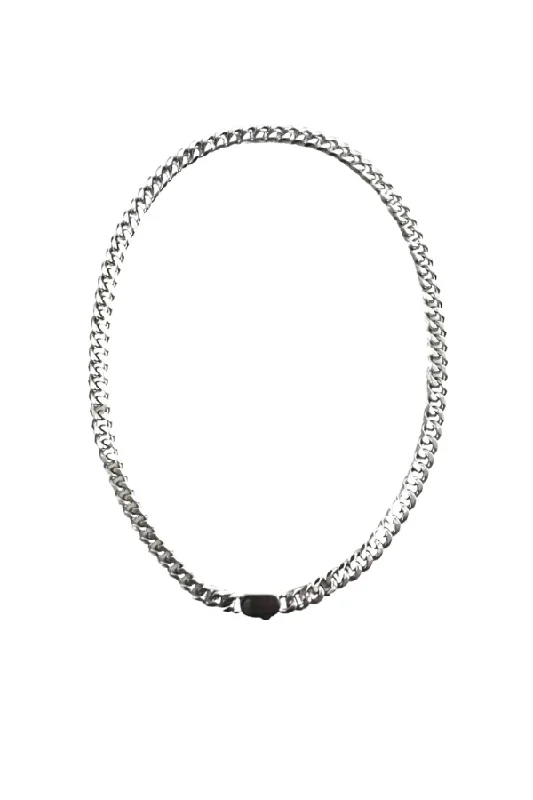 Necklaces and pendants with ocean-inspired designs for a refreshing, beachy feel-Petite ID Choker Necklace- Silver