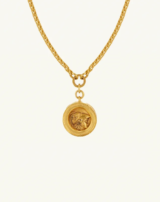 Best necklaces and pendants for weddings with matching designs for bride and groom-Reversible Coin Pendant Necklace