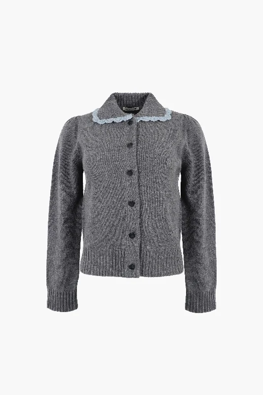 Necklaces and pendants with enamel accents for a colorful, eye-catching appearance-ROCHE CARDIGAN IN CHARCOAL