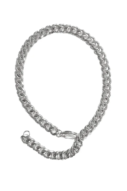 Best necklaces and pendants for everyday wear with minimalist designs-Cuban Silver Link Lariat Necklace