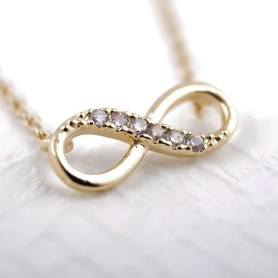 Best necklaces and pendants with personalized coordinates for a special keepsake-Sparkling Infinity Necklace