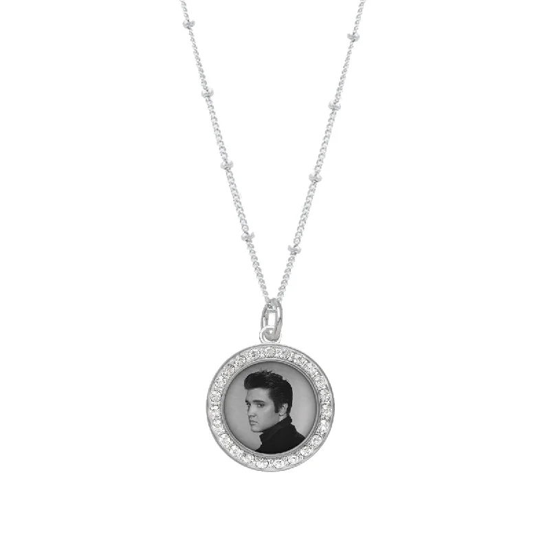 Necklaces and pendants with star-shaped designs for a whimsical, celestial touch-Sterling silver Elvis 50's Portrait Necklace