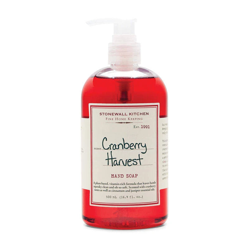 Best necklaces and pendants with seashell designs for a tropical, beachy vibe-Stonewall Kitchen | Hand Soap, 16.9 fl oz, Cranberry Harvest