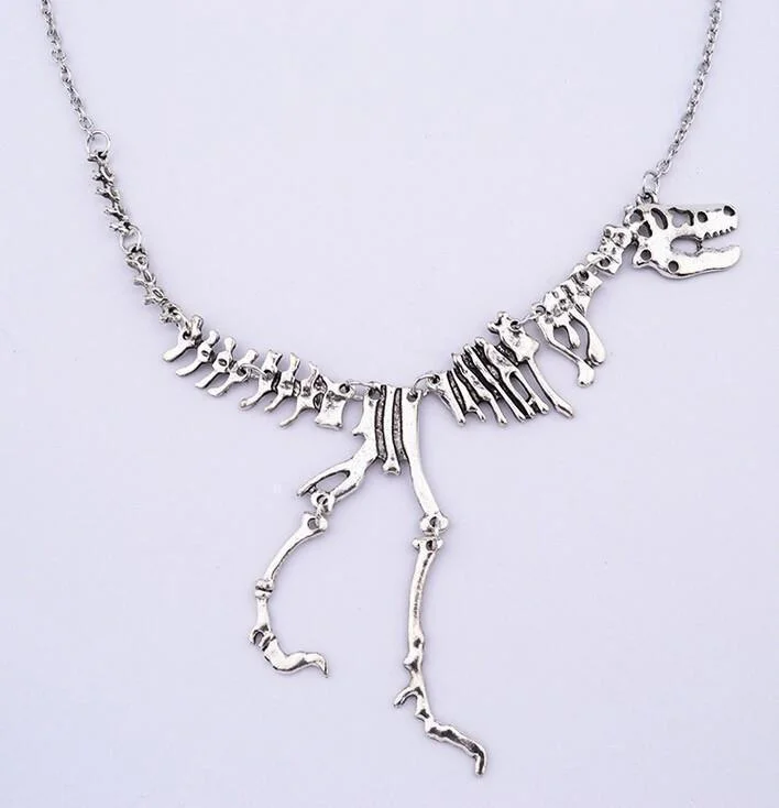 Necklaces and pendants with star-shaped designs for a whimsical, celestial touch-T-Rex Skeleton Necklace