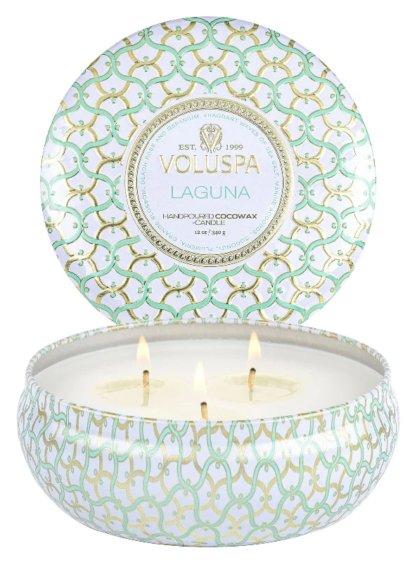 Best necklaces and pendants with sterling silver for an affordable yet stylish choice-Voluspa | Laguna Large Tin Candle